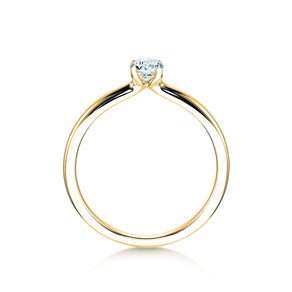 Bague de fiançailles Classic 4 dans 14K or jaune avec diamant 0,25ct G/IF