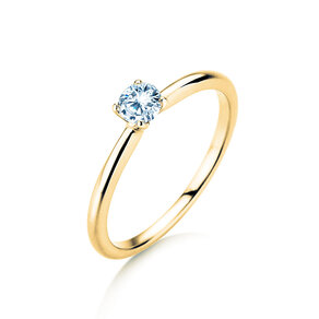 Bague de fiançailles Classic 4 dans 14K or jaune avec diamant 0,25ct G/IF