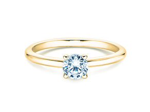 Bague de fiançailles Classic 4 dans 14K or jaune avec diamant 0,40ct G/SI