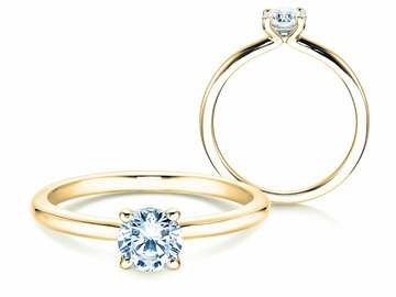 Bague de fiançailles Classic 4 en 9K or blanc avec diamant 0,50ct H/SI