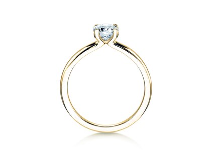 Bague de fiançailles Classic 4 dans 18K or jaune avec diamant 0,60ct H/SI