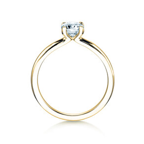 Bague de fiançailles Classic 4 dans 18K or jaune avec diamant 0,60ct H/SI