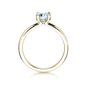 Bague de fiançailles Classic 4 en 9K or jaune avec diamant 3,00ct D/IF