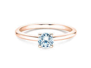Bague de fiançailles Classic 4 dans 18K or rose avec diamant 0,40ct H/SI