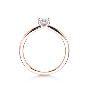 Bague de fiançailles Classic 4 dans 18K or rose avec diamant 0,40ct H/SI