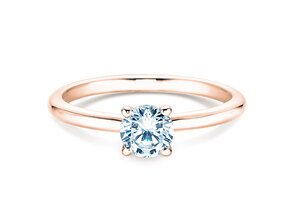 Bague de fiançailles Classic 4 dans 18K or rose avec diamant 0,50ct H/SI