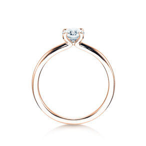 Bague de fiançailles Classic 4 dans 18K or rose avec diamant 0,50ct H/SI