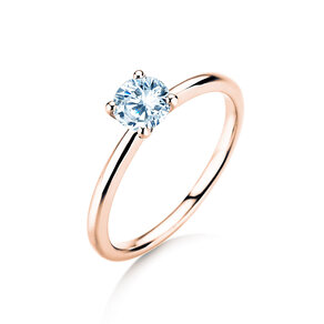 Bague de fiançailles Classic 4 dans 18K or rose avec diamant 0,50ct H/SI