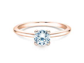 Bague de fiançailles Classic 4 dans 18K or rose avec diamant 0,60ct H/SI