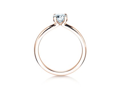 Bague de fiançailles Classic 4 dans 18K or rose avec diamant 0,60ct H/SI