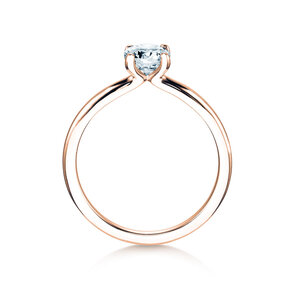 Bague de fiançailles Classic 4 dans 18K or rose avec diamant 0,60ct H/SI