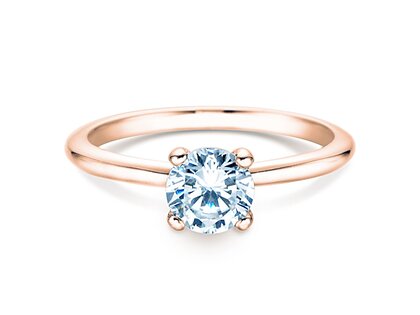 Bague de fiançailles Classic 4 dans 18K or rose avec diamant 0,75ct G/IF