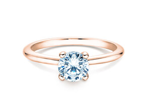 Bague de fiançailles Classic 4 dans 18K or rose avec diamant 0,75ct G/IF