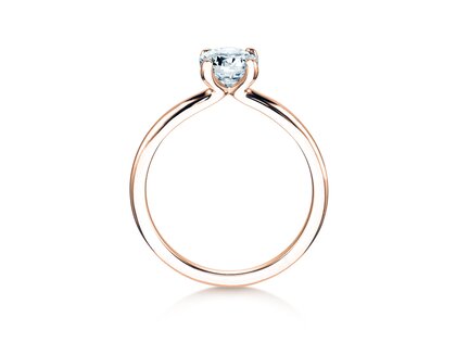 Bague de fiançailles Classic 4 dans 18K or rose avec diamant 0,75ct G/IF