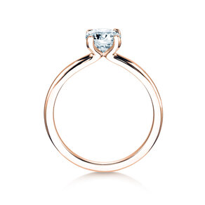 Bague de fiançailles Classic 4 dans 18K or rose avec diamant 0,75ct G/IF
