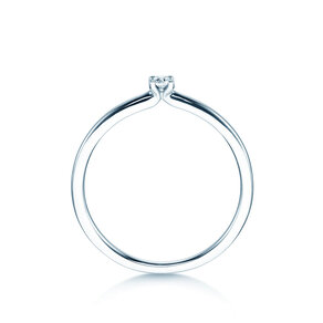 Bague de fiançailles Classic 4 dans 14K or blanc avec diamant 0,05ct H/SI