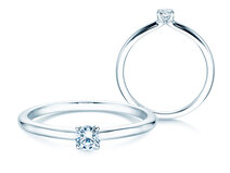 Bague de fiançailles Classic 4 dans Argent 925/- avec diamant 0,15ct G/SI
