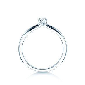 Bague de fiançailles Classic 4 dans Argent 925/- avec diamant 0,15ct H/SI