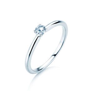 Bague de fiançailles Classic 4 dans Argent 925/- avec diamant 0,15ct H/SI