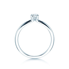 Bague de fiançailles Classic 4 en 9K or blanc avec diamant 0,20ct H/SI