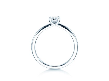 Bague de fiançailles Classic 4 dans 14K or blanc avec diamant 0,40ct H/SI