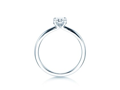 Bague de fiançailles Classic 4 dans 14K or blanc avec diamant 0,50ct H/SI