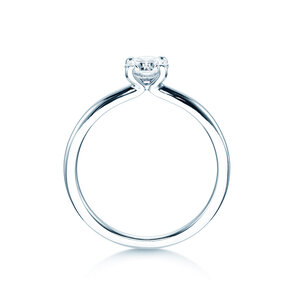 Bague de fiançailles Classic 4 dans 14K or blanc avec diamant 0,50ct H/SI