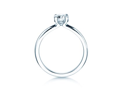 Bague de fiançailles Classic 4 dans 18K or blanc avec diamant 0,60ct H/SI