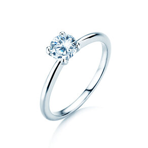 Bague de fiançailles Classic 4 dans 18K or blanc avec diamant 0,60ct H/SI