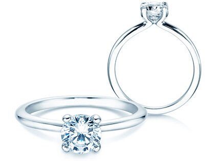 Bague de fiançailles Classic 4 en 18K or blanc avec diamant 2,00ct G/SI
