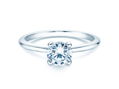 Bague de fiançailles Classic 4 en 18K or blanc avec diamant 2,00ct G/SI