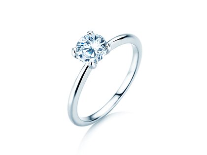 Bague de fiançailles Classic 4 en 18K or blanc avec diamant 2,00ct G/SI