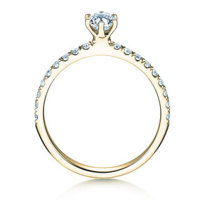 Bague de fiançailles Classic Pavé dans 18K or jaune avec diamants 0,60ct G/SI