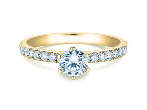 Bague de fiançailles Classic Pavé dans or jaune
