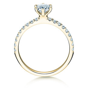 Bague de fiançailles Classic Pavé dans or jaune