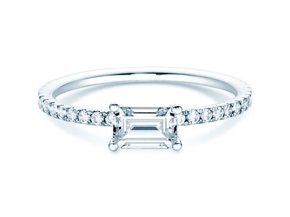 Bague de fiançailles Emerald-Cut
