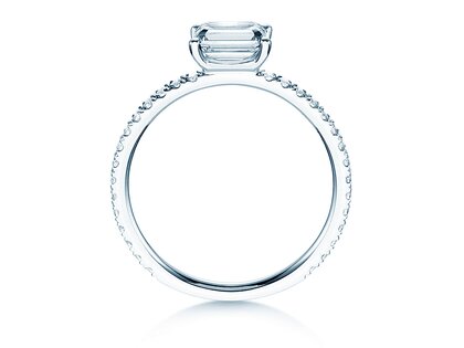 Bague de fiançailles Emerald-Cut