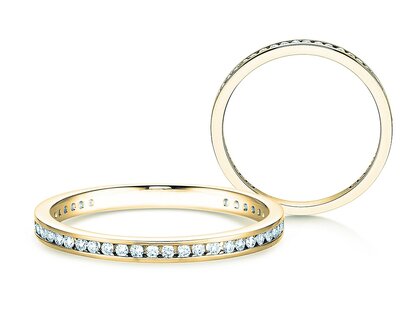 Bague de fiançailles Endless Love dans 14K or jaune avec diamants 0,20ct