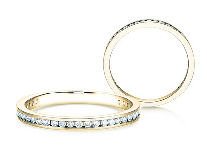 Bague de fiançailles Endless Love dans 14K or jaune avec diamants 0,33ct G/SI