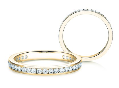 Bague de fiançailles Endless Love dans 18K or jaune avec diamants 0,50ct G/SI