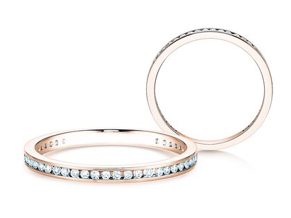 Bague de fiançailles Endless Love dans 18K or rose avec diamants 0,20ct G/SI