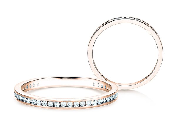 Bague de fiançailles Endless Love dans 18K or rose avec diamants 0,20ct G/SI