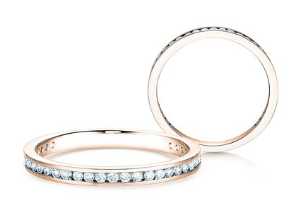 Bague de fiançailles Endless Love dans 18K or rose avec diamants 0,33ct