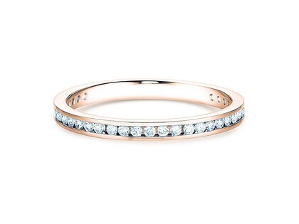 Bague de fiançailles Endless Love en 9K or rose avec diamants 0,33ct G/SI