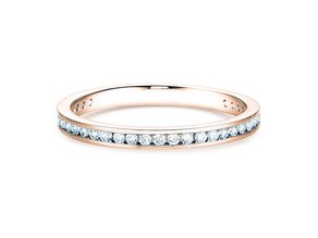 Bague de fiançailles Endless Love en 9K or rose avec diamants 0,33ct G/SI