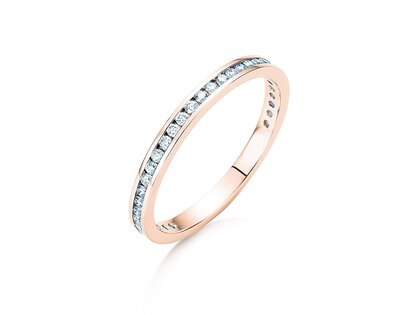 Bague de fiançailles Endless Love en 9K or rose avec diamants 0,33ct G/SI