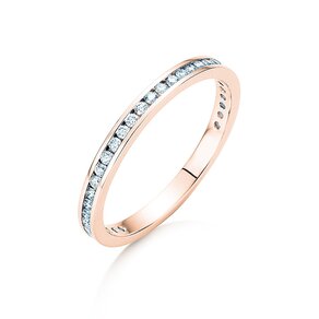 Bague de fiançailles Endless Love en 9K or rose avec diamants 0,33ct G/SI