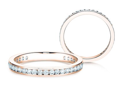 Bague de fiançailles Endless Love dans 14K or rose avec diamants 0,50ct G/SI