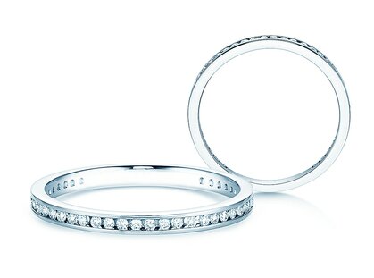 Bague de fiançailles Endless Love dans 18K or blanc avec diamants 0,20ct