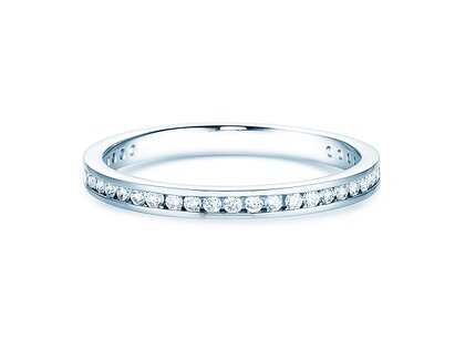 Bague de fiançailles Endless Love en 9K or blanc avec diamants 0,33ct G/SI